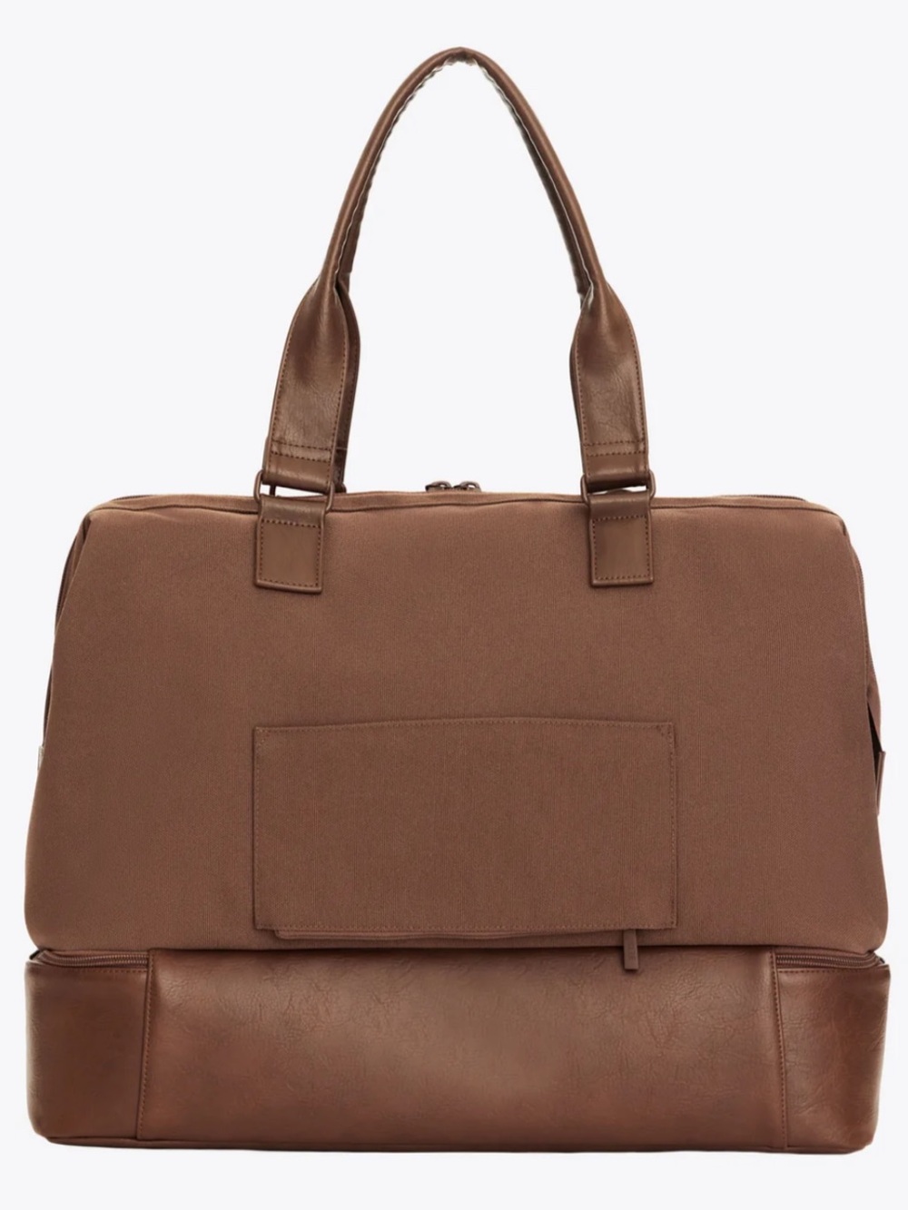 BEIS Chocolate Brown Duffel Bag with Leather Base